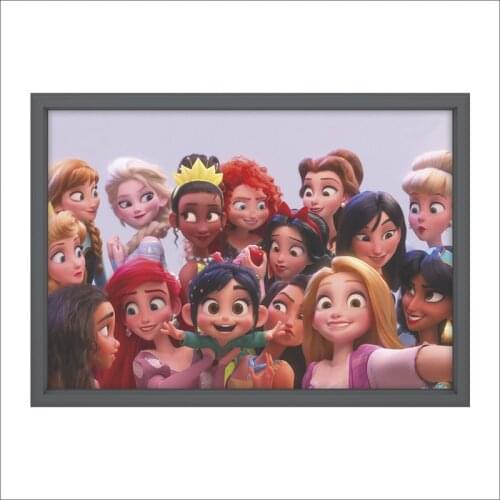 Disney Nordic Princess Canvas Paintings Chinese Mulan Anna Poster Print Wall Art Picture for Girls Bedroom Home Decor Unframed