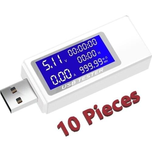 Bundle package/10pcs USB Tester Digital Voltmeter Current Voltage Charger Capacity Detector Indicator 10PIECES