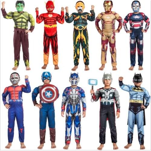 Hero Ave Clothes Jumpsuit Captain Ama Hulk Iron Thor Mule Cosplay Costumes Halloween Gift