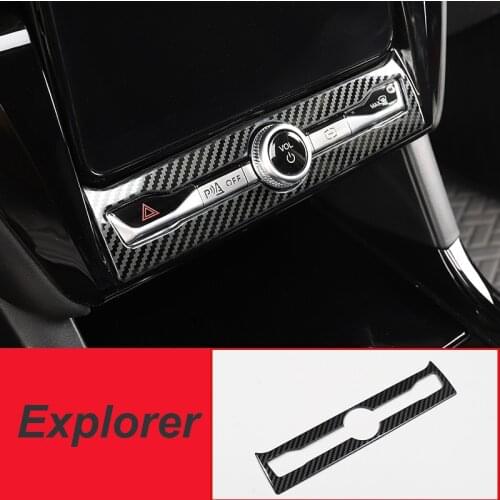 Lsrtw2017 Stainless Steel Car Center Control Switch Knob Frame for Ford Explorer 2019 2020 2021 Accessories Auto Sticker