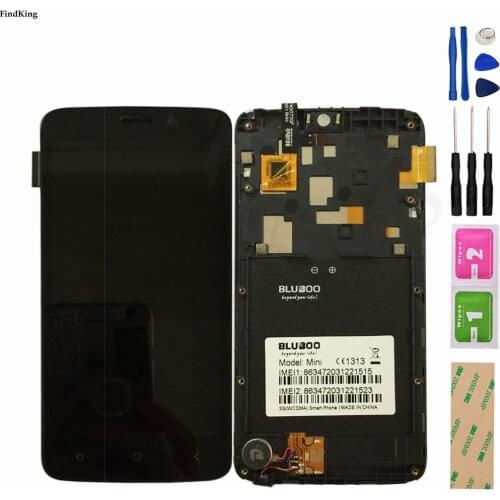 Mobile LCD Display For Bluboo Mini LCD Display With Touch Screen Digitizer Panel Front Glass Sensor Assembly With Frame