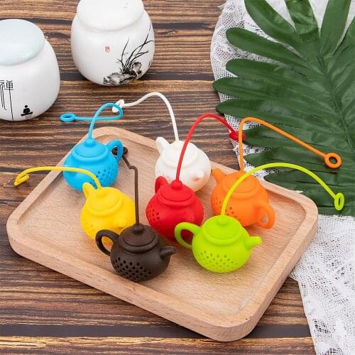 New Creative Teapot-Shape Tea Infuser Strainer Silicone Tea Bag Leaf Filter Diffuser Teaware Teapot Accessory Kitchen Gadget