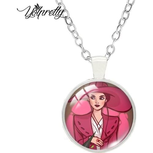 The Great and Powerfu Paintings Glass Cabochon Necklace Fashion Necklace Pendants Jewelry