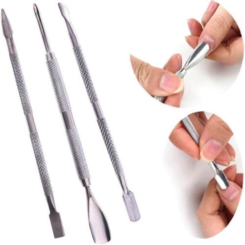 Nail File Cuticle Remover Manicure Trimmer Cuticle Grinding Steel Pedicure Rod Scrub Pusher Tool Manicure Nail P5A6