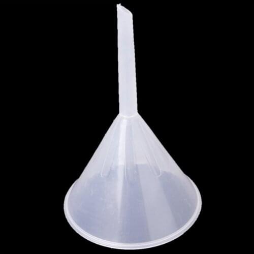 90 mm plastic Transparent funnel for kitchen / lab / garage / car fluids