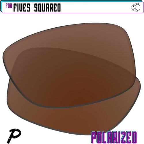 EZReplace Polarized Replacement Lenses for - Oakley Fives Squared Sunglasses - Brown