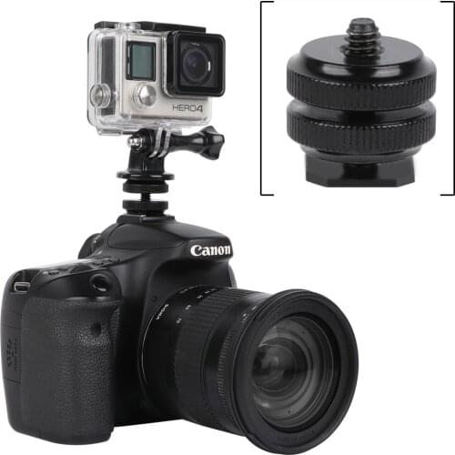 Professional Accessories 1/4 "Hot Shoe Adaptor With Tripod Mount Adapter For Camera GoPro Hero 9 8 7 6 5 4 3