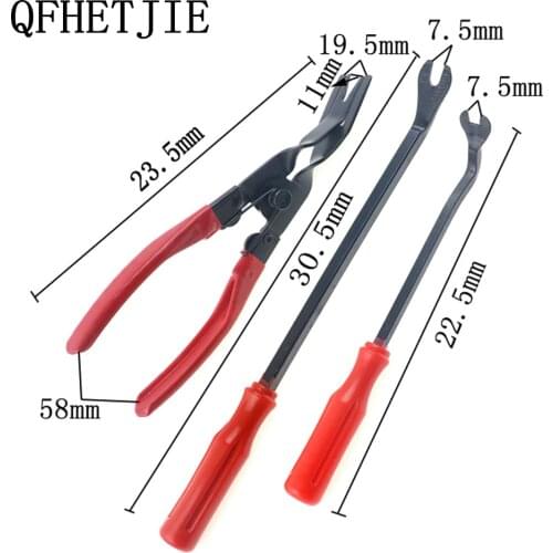 QFHETJIE Steel and Nylon Auto Fastener Dismantle Tool Car Door Panel Remover Upholstery Removal Clip Trim Pliers Tool