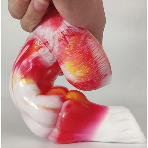 Sex Shop Colorful Dick Anal Dildo Female Liquid Silicone Realistic Dildo Masturbation Stimulator Adult Sex Toys Suction Cup 18