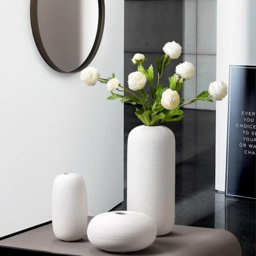 Modern Ceramic Flowers Vase Nordic Home Decoration Ornaments Crafts Vegetarian Ceramic Flower Vases Art Home Ornament Gifts