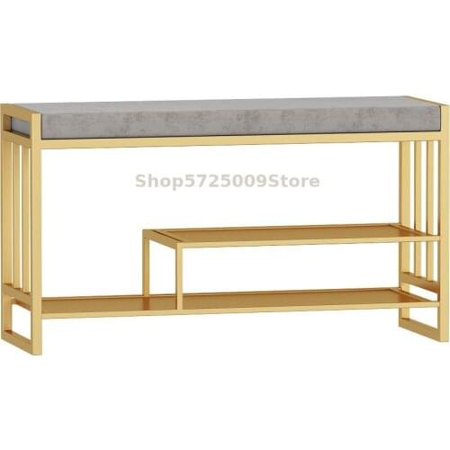 Shoe Changing Stool Home Door Iron Art Sit-on Shoe Cabinet Nordic Shoe Shoe Chair Modern Simple Entrance Sofa Small