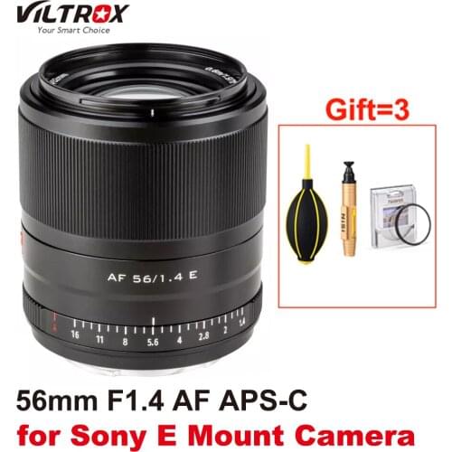 Viltrox 56mm F1.4 STM Auto focus Lens APS-C Compact Lens Large Aperture for Sony E-mount Camera A9 A7II A7C A7S A6600 A6500