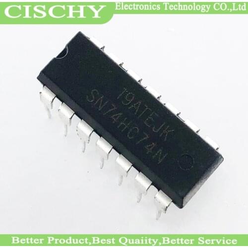 10pcs/lot 74HC74N SN74HC74N 74HC74 7474 DIP-14 In Stock