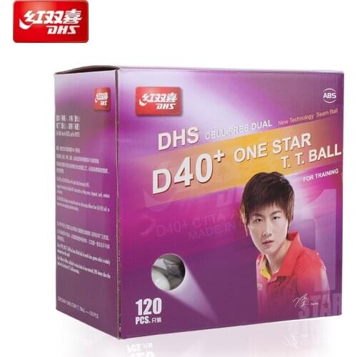 120 Pcs Dhs 1 star D40+ Table Tennis Balls New Material Seamed Plastic Poly Ping Pong Ball