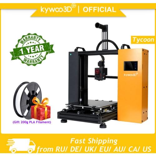 Kywoo3D Tycoon Wifi DIY 3D Printer 32bit Direct Drive Ultra-Quiet Dual Gantry Auto Leveling HD Touch Screen Professional Printer