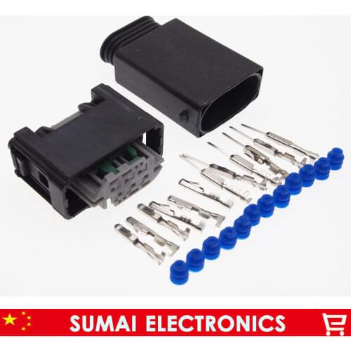 10 sets AMP 6 Pin/way male&female auto restrictor sensor plug connector,auto waterproof electrical plug for BMW