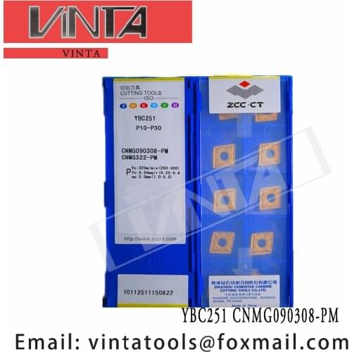 Free shipping high quality 10pcs/lots YBC251 CNMG090308-PM cnc carbide turning inserts