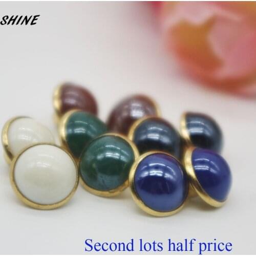 SHINE Resin Sewing Buttons Scrapbooking Round Multicolor Single Hole 10mm Dia. 12 PCs Costura Botones Decorate bottoni botoes