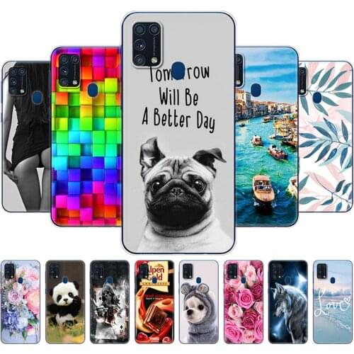 For Samsung M31 Case 6.4" Soft Silicon Tpu Back Phone Cover For Samsung Galaxy M31 SM-M315FZBVSER m315 Protective Shell Bumper