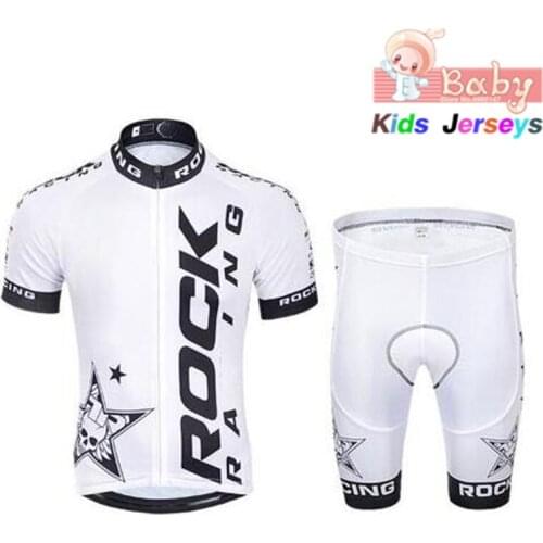 2020 Rock Child Cycling Jersey Set Girl Short Sleeve Cycling Shirt Boys Bike Bicycle Clothes Clothing Ropa Ciclismo Sports Wear