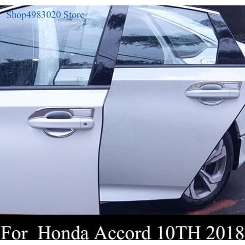 For Honda Accord 10th 2018 ABS Plastic Car Door handle frame cover door bowl trim Exterior Accessories For Honda Accord 2018
