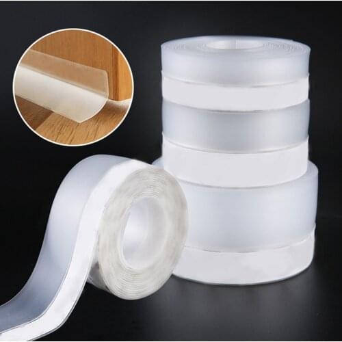5M Window Door Bottom Self Adhesive Silicone Rubber Seal Weatherstrip Windproof Dust Self Adhesive Door Windshield Sealing Tape