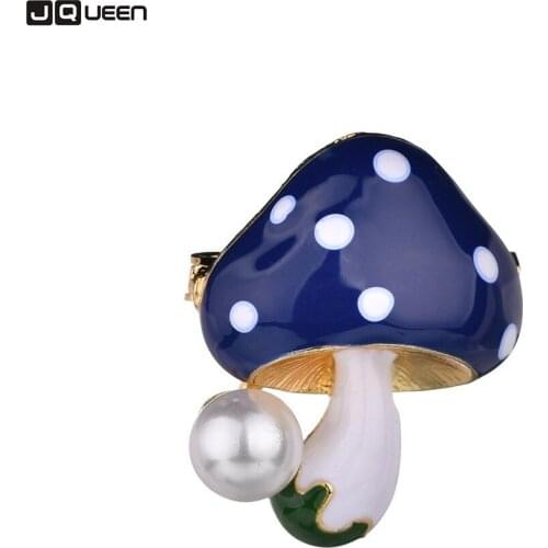 Small Mushroom Brooch Imitation Pearls Lovely Brooch Pins For Women Girls Jewelry 2019 New Arrival