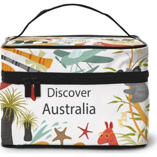 2021 Multi-function Travel Organizer Bag Discover Australia Women Cosmetic Bag Beauty Makeup Toiletry Wash Bags