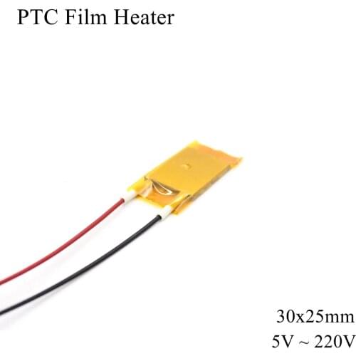 75x15mm 12V 220V PTC Heating Element Constant Thermostat Insulated Thermistor Ceramic Air Heater Plate Fan Heat Film 12 100 220
