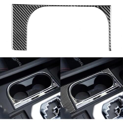 Carbon fiber right drive panel decals shiny surface water cup holder panel decoration 2014-2018 Toyota Tundra наклейки на авто