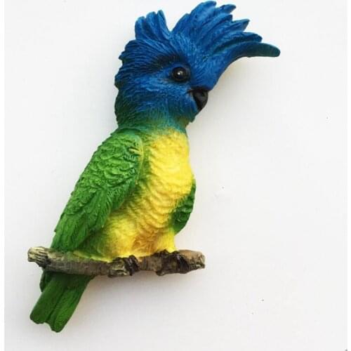 New Hand-painted Cuba Parrot 3D Fridge Magnets Tourism Souvenirs Refrigerator Magnetic Stickers Gift