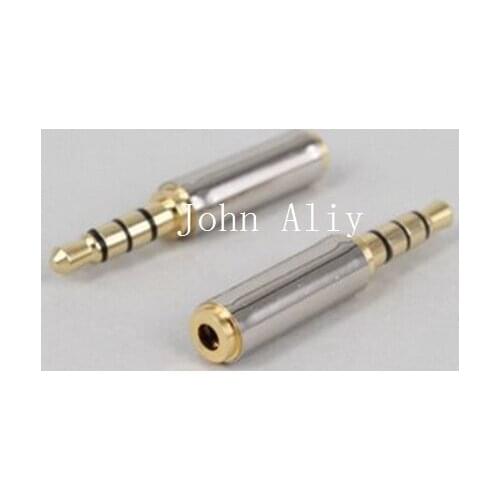 Wholesale Gold 3.5 mm Male to 2.5 mm Female audio Stereo Adapter Plug Converter Headphone jack