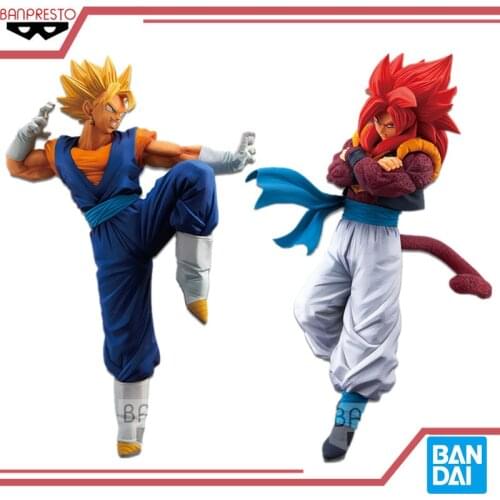 BANDAI Banpresto Original Dragon BallZ FES Character Gogeta Vegeta IV Garage Kit 20CM PVC Model Ornaments Children Toy Gifts