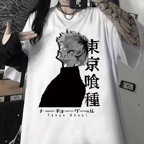 Hot Anime Tokyo Ghoul Graphic T-shirt Kawaii Unisex Short Sleeve Streetswear Oversized T-shirts