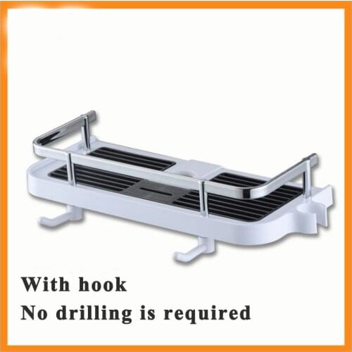 Practical Bathroom Pole Shower Storage Rack Holder Organizer Tray Holder Washing Shower Shampoo Basket Bathroom Storage