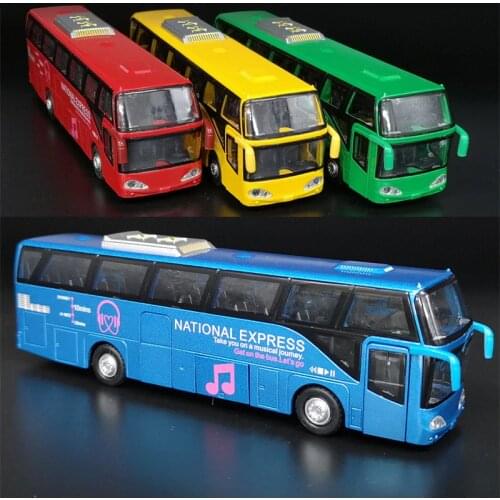 Sale 1:50 5 door alloy tour bus model,simulation die-casting childrens toy car,sound and light pull back,free shipping