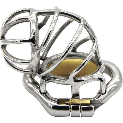 Reverse Design Stainless Steel Stealth Lock Male Chastity Device,Cock Cage,Penis Lock,Cock Ring,Chastity Belt,S073