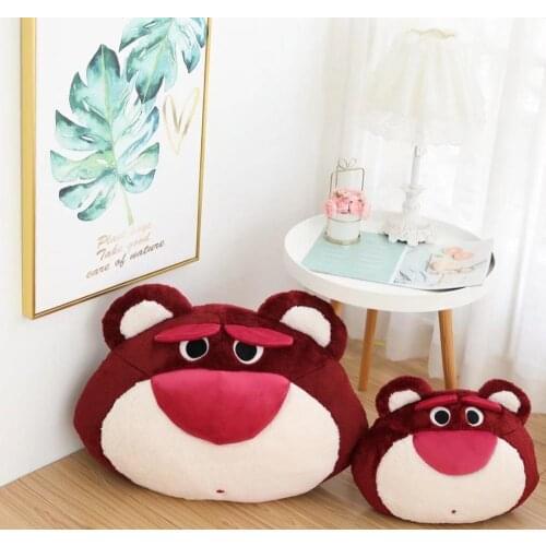 Cute Red Bear Cushion Removable Washable Pillow Air-Conditioning Blanket Dual-purpose Pillow Siesta Quilt Cute Children Gifts