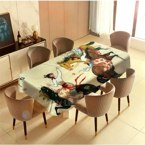 War Horse Famous Drawing Tablecloth Indoor And Outdoor Art Decoration