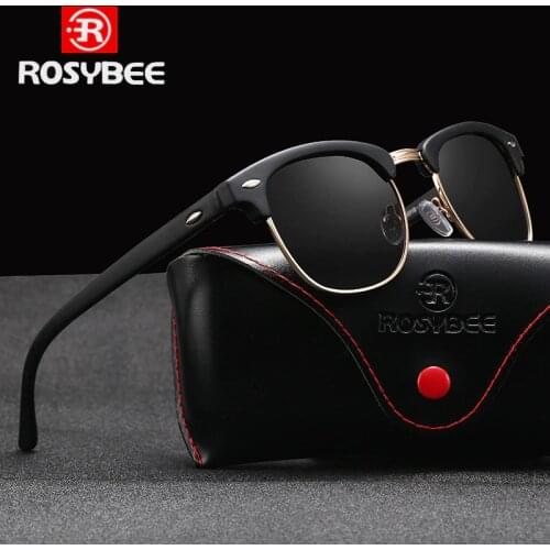 ROSYBEE UV400 Polarized Sunglasses men women Classic cool retro Sun glasses Coating man Driving Shades fashion male oculos