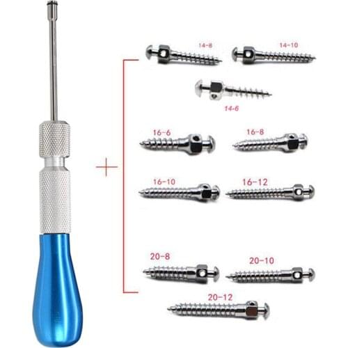 Dental Orthodontic screwdriver Micro Screw Driver handle for Implants Self Drilling Tool Dentist device Screw 16*6 16*10 16*12