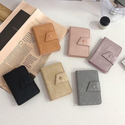 Retro Card Bag for Women Luxury Simple Exquisite Big Capacity Solid Color Wallet Lovely Delicate High Quality Fashion