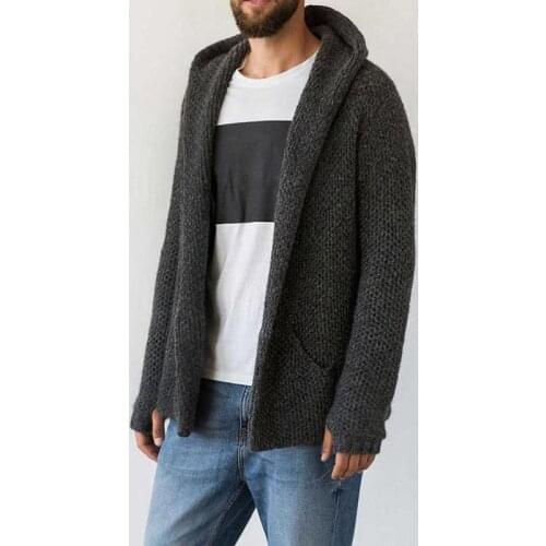 TiLeewon Men's Cardigans With A Hood