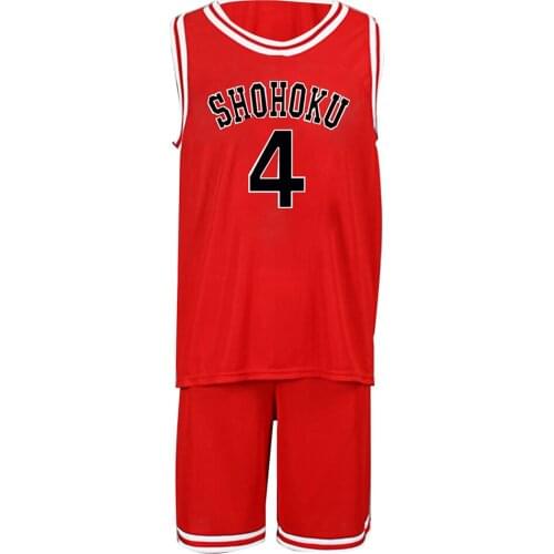 Anime Slam Dunk Shohoku No 4/7/10/11/14 Jerseys Cosplay Costume Vest Shorts Outfits Set
