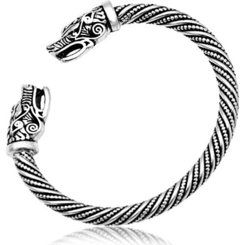 High Polished Punk Style Unisex Black Gold Color Double Dragon Head Screw Zinc Alloy Dangles Bracelet for Women Men Jewelry