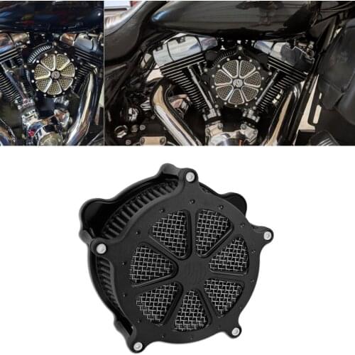 Motorcycle Air Cleaner Intake Air Filter System Grey Billet Aluminum For Harley Touring 17-Up Softail 2018 Road King Glide