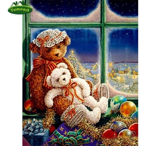 Yumeart 5D DIY Diamond Painting by Number Full Square Drill "Cartoon bear" 3D Embroidery Cross Stitch Art Crafts Kids Room Decor