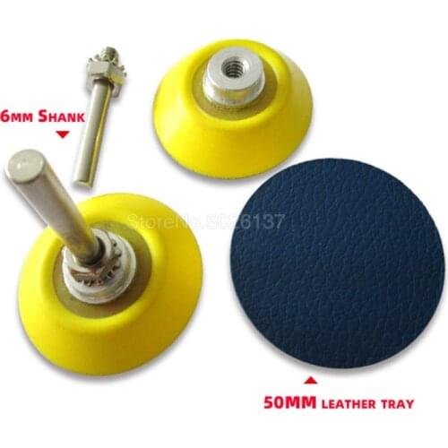2 Inch 50MM Leather Sanding Backup Pad With 6MM Shank M6 Female Thread Sander Backing Hook And Loop For Grinding Polishing
