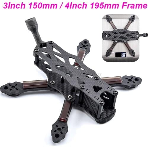 3inch 150mm 150 / 4inch 195mm Carbon Fiber Frame Kit with Arms Thickness 4mm for For APEX FPV Racing Quadcopter Multi-axis Drone