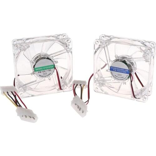 4Pin PC Computer Fan 80mm 8025 8cm Silent DC 12V LED Luminous Cooling fan